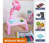 Children led projector drawing table toy painting set table educational board learning tools painting toys for children
