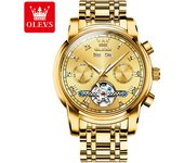 OLEVS Marca Reloj mecánico automático para hombres reloj mecánico multifuncional de moda impermeable y luminoso para hombres