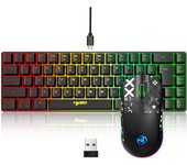 Material ABS del teclado para juegos de película de sensación mecánica de 68 teclas portátil con cable