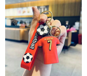 Creative Simulation Football Jersey Keychain Creative Gift Action Figure Car Keychain  Sports Peripherals