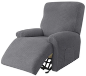 Funda de sofá reclinable, silla perezosa, funda de cojín de Color sólido, funda de sofá de 1/2/3/4 asientos, sofá con textura de hoja impermeable