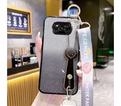 Pulsera y cuerda Transparencia Con Papel flash Dos en uno Carcasa del teléfono móvil Aplicable Xiaomi POCO X3/X3 Pro Funda