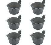 Silicone Egg Cup for Air Fryer, 6 Counts/set Non-stick Egg Baking Cup, Egg Cooking Mold, Kitchen Baking Utensils, Home Supplies, Gift, House Accessories, Kitchen Accessories