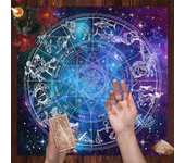 3D Mandala Sunflower Tarot Tablecloth Sun Flowers and Plants Altar Cloth Tarot Cards Table Cover Black Nature Floral Tarot Mat