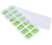 Square Ice Cube Tray with Lid Removable Mini Ice Cube Tray Moulds with Soft Bottom for Cocktails & Bourbon