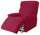 Funda de sofá reclinable, silla perezosa, funda de cojín de Color sólido, funda de sofá de 1/2/3/4 asientos, sofá con textura de hoja impermeable