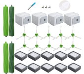 Accesorios de repuesto para iRobot Roomba I3 + I4 + I6 + i7 + i7 Plus i8 +, 4 Bolsas Para El Polvo, 10 Filtros, 10 Filtros, 2 Filtros de Goma
