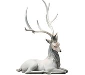 Decoración de Mesa de Ciervo, figura de Reno para botellero Navideño, Escultura de Mesa de Reno Navideño, Escultura Moderno de Ciervo Navideño sobre Mesa, estatua de Reno de Resina Navideña para habitación, Salón, Hogar
