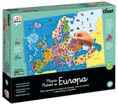Diset - Países de Europa, Puzle educativo para aprender la geografía europea a partir de 7 años (68947)