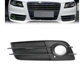 Areyourshop Left/Right Side Matte Black Fog Light Grill S-Line Bumper For AUDI A4 B8 2008 2009 2010 2011 2012