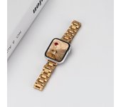 For Apple Watch Band Stainless Steel Pulseira Gold Sliver Smartband For Iwatch 8 Ultra 7 6 5 4 3 2 1 Se Wrist Strap 45mm 49mm