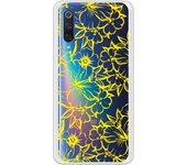 Funda compatible con Xiaomi Mi 9 - Flores Contorno Amarillo