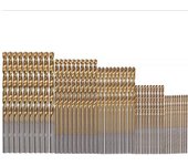 Juego de brocas HSS, 50 piezas Brocas helicoidales 1/1.5/2 / 2.5/3 mm Brocas de acero de alta velocidad Herramientas Brocas de titanio para madera Plástico Metal Aluminio Cobre