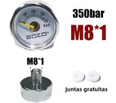 Manometer Pressure Gauge Mini Micro 25mm/1inch Gage Compressed Air Hand Pump Diving HPA Regulator M8*1 M10*1 1/8NPT 1/8BSPP