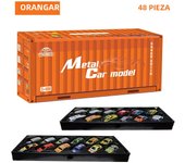 48Pcs Mini Inertial Car City Road Scene Large Gift Set Pull Back Engineering Car Set Child Kids Cartoon Toys 0-3 Birthday Gift