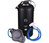 12L PVC Foot-pump Outdoor Shower Water Bag Portable Inflatable Shower Supplies for Camping Hiking Beach Traveling