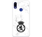 Funda original compatible con Xiaomi Redmi Note 7-Note 7 Pro - Cultural Leonesa Escudo negro y fondo marmol