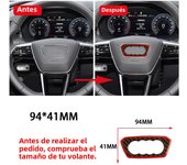 Carbon Fiber Car Steering Wheel Ring Sticker Trim For Audi A3 A4 A5 A6 A7 A8 Q2 Q3 Q5 Q7 Q8 RS3 RS4 RS5 RS6 RS7 S3 S4 S5 S6 TT
