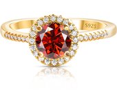 1 Carat Moissanite Ring For Women Solid 925 Silver 18k gold yellow Plated Luxury Wedding Female Jewelry With Certificate Gift