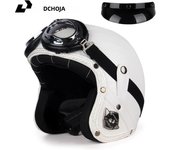 DOT Approved Vintage Motorcycle Helmet 3/4 Open Helmet Scooter Capacetes Motorcycle Equipment