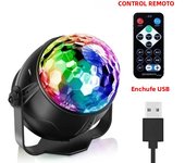 Sound Activated LED Stage Disco Light Rotating DJ Ball With Remote Control Color Party Atmosphere Lamp for Home KTV Bar Xmas