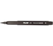 Milan rotuladores permanentes punta fina - punta 2mm - tinta a base de alcohol - color negro (10 uds)