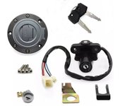 Ignition Switch Fuel Gas Cap Seat Lock Key Set for Yamaha YZF R1 2002-2003 2007-2022 R6 2004 2006-2022 FJR1300 2001-2022 FZ6