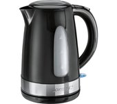 Clatronic WKS 3576 Hervidor Agua Eléctrico, 1,5 L, sin BPA, Resistencia Oculta, Inalámbrico, Apagado Automático, 2200W, Negro