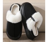 Zapatillas de algodón populares para hombres y mujeres, zapatillas de algodón para parejas, zapatillas peludas cálidas para interiores de otoño e invierno