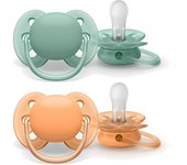 AVENT CHUPETES ULTRA SOFT VERDE Y MOSTAZA 0-6M 2U