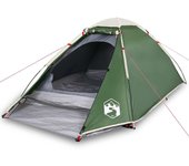 vidaXL Tienda de campaña iglú para 4 personas impermeable verde