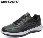 Men Walking Shoe Fashion Casual Sneakers Non-slip Man PU Leather Footwear