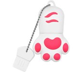 Pen Drive 64G-USB 64GB de Alta Velocidad de Transferencia, Memoria USB USB 2.0, Pendrive con Forma de Pata de Gato de Dibujos Animados 64 GB Adecuado como Regalo para Otras Personas (Blanco)
