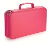 300 slot color pencil case-luxury PU leather pencil case with handle pencil case, large size color pencil watercolor pencil