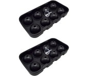 Molde de silicona de grado comercial para 8 bolas de hielo/Máquina para hacer bolas de hielo de 5 cm de diámetro para whisky, cócteles y jugo de bourbon (paquete de 2)