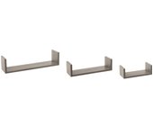 Juego de Estanterías de Pared Gris Roble para Baño - Diseño Modular Elegante