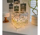 New Creative Diy Tulip Flower Sea Cube Three-Dimensional Small Night Lamp Material Package for Girlfriend Couple Girlfriends