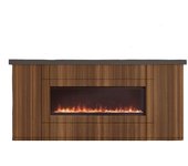 Mueble Sened Desio 108 Sophisticado Mueble De Madera Con Chimenea Electrica Integrada 1500W Mando a Distancia Diseno Elegante Fabricado a Mano
