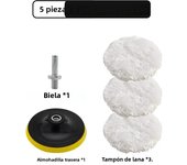 5 Piece 3/4/5 Inch Polishing Set Car GadgetsCar Polishing PadCar Wax Sponge Disc Wool WheelCar Paint Care Polishing Pad