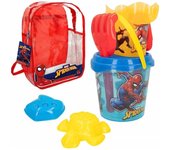 Mondo Mochila + Cubo Playa Spiderman Plástico Semitransparente