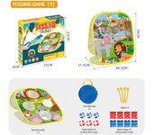 Juguete deportivo sensorial interactivo para padres e hijos al aire libre con objetivo de lanzar pelotas adhesivas y saco de arena tres en uno