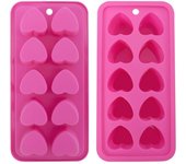 Bandejas de cubitos de hielo en forma de corazón, divertidas bandejas de silicona para hacer cubitos de hielo en forma de corazón, molde de fácil liberación para cócteles, whisky, botellas de agua, comida para bebés, sin BPA y aptas para lavavajillas, 2 p