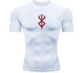 Men's Print Compression Shirts Summer Short Sleeve Rash Guard Gym Workout T-shirt Athletic Quick Dry Baselayer Undershirts Tops