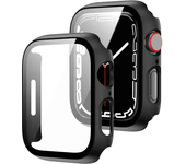 Glass+Case For Apple Watch 9 7 45mm 44mm 41mm 40mm PC Screen Protector Cover iwatch Series 3/4/5/6/SE/7/8 SmartWatch Accessories
