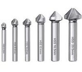 6PCS Chamfer Cutter HSS 6542 90° Taper Drill Bit Cylindrical Deburring Cutter for Wood Metal PVC Machine Tool 6.3/8.3/10.4/12.4/16.5/20.5mm