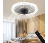 AC85-265V Modern E27 Ceiling Fan With Light Smart Remote Control Electric Fan Quiet Motor Chandelier Living Room Interior