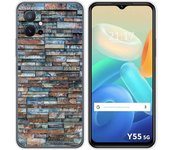 Funda Silicona para Vivo Y55 5G diseño Ladrillo 05 Dibujos