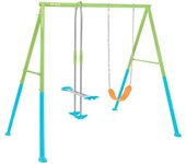 Columpio Infantil y Balancín para 3 Niños en Verde/azul - Intex