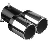 Universal Car Exhaust Muffler Exhaust Pipe Tail Throat Stainless Steel Car Muffler Tip Chrome Round Pipe Exhaust Tail Muffler