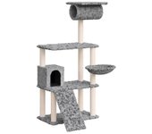 Rascador para Gatos con postes de ISAL gris Claro 155 cm